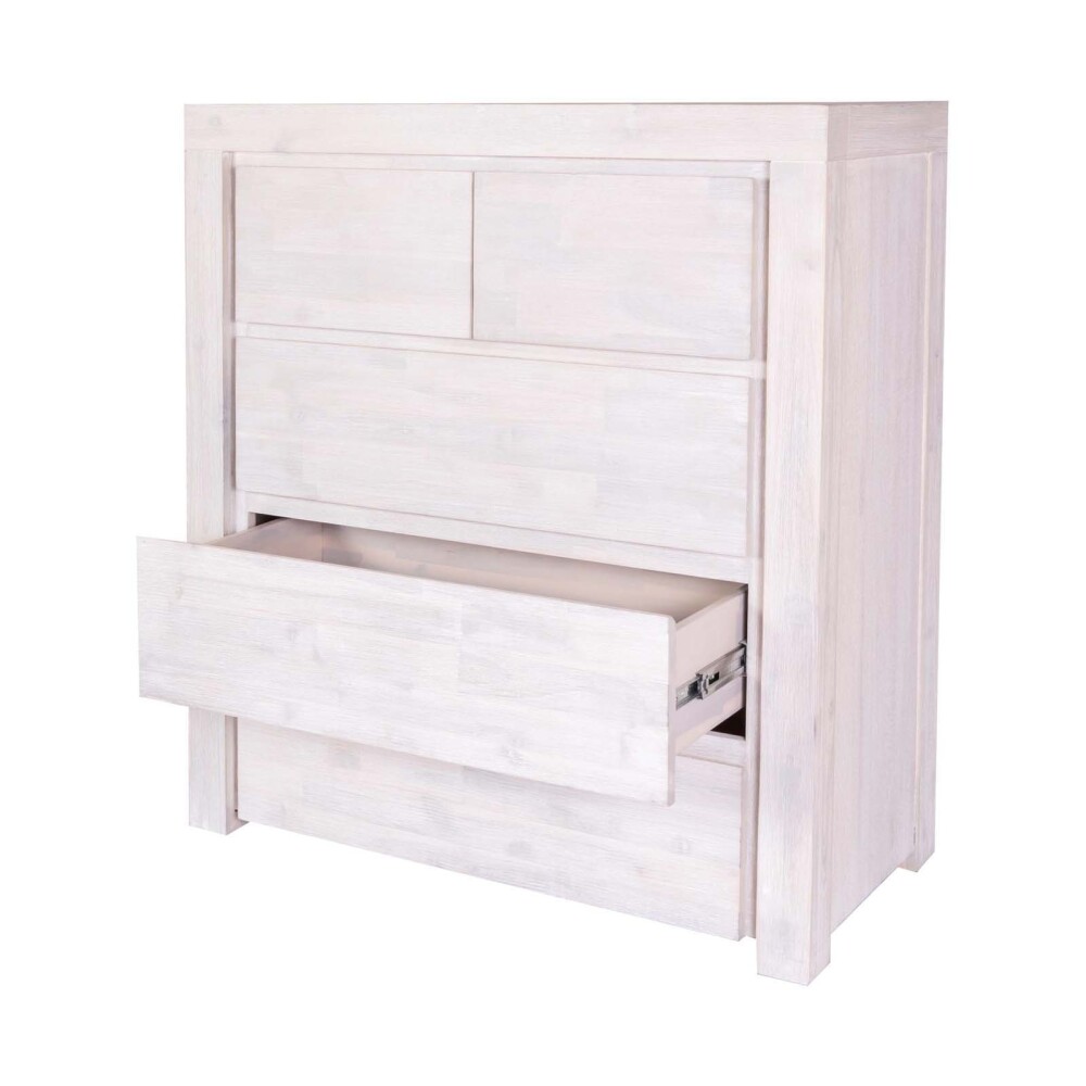 COMODA 5 CAJONES MADERA-ACACIA NATURAL-BEIGE NEWPORT