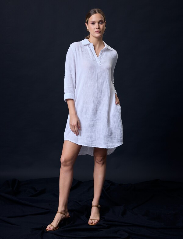 Vestido Algodon BLANCO