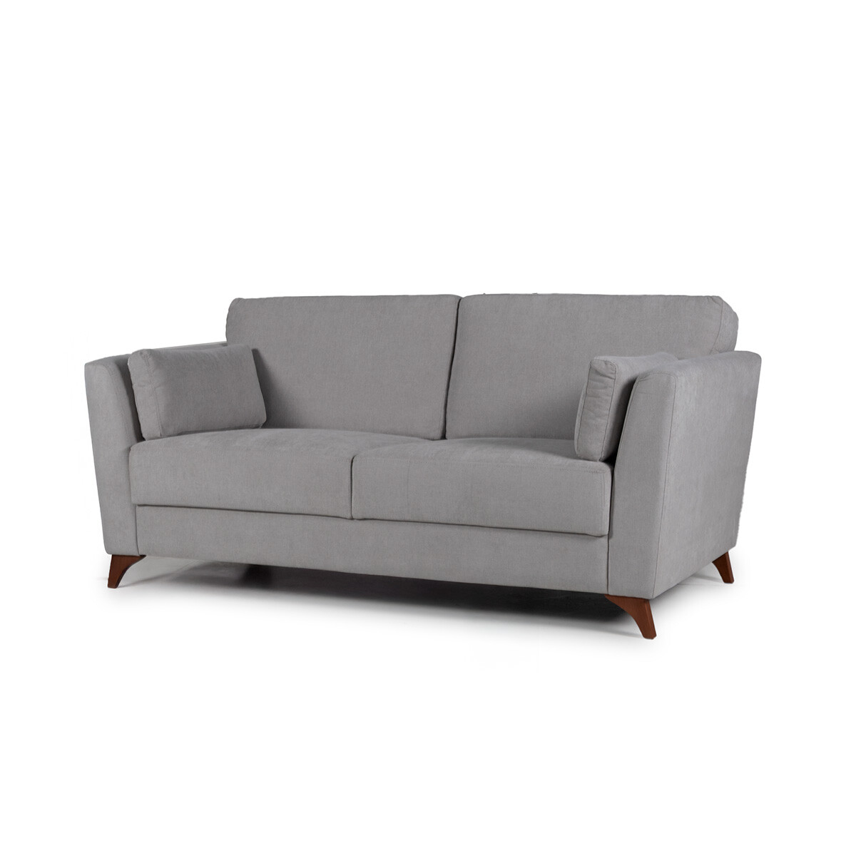 Sofá Capri - Tela Microfibra - 2 cuerpos - Kruger 06-155 (Ceniza) 