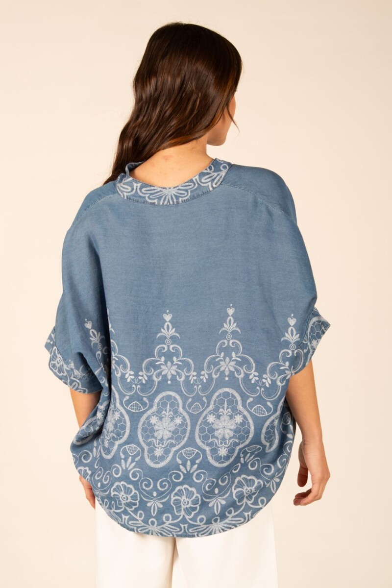 Blusa Marisa Jean Azul