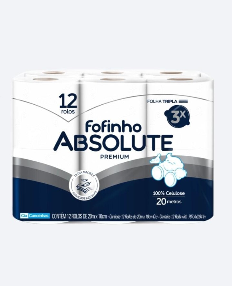 Papel Higienico Fofinho Triple Hoja 12x20mts 