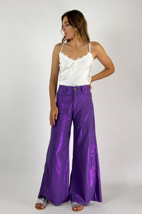 PANTALON JACINTO METALIZADO Violeta
