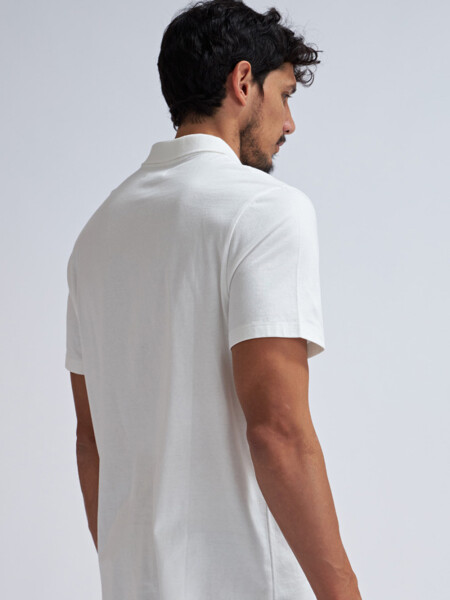Camiseta manga corta polo Blanco