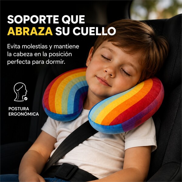 Almohadón Cervical Infantil Arcoíris 30 x 30 cm COLORES