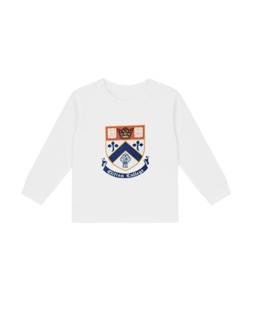 T-shirt Manga Larga Clifton College - Blanco 