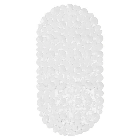 Alfombra Antideslizante Ventosas Ducha Bañera en PVC 65x35cm Blanco