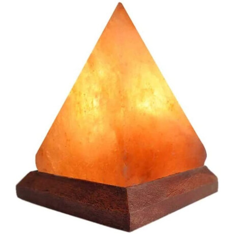 Lámpara Piedra De Sal Pirámide USB Naranja