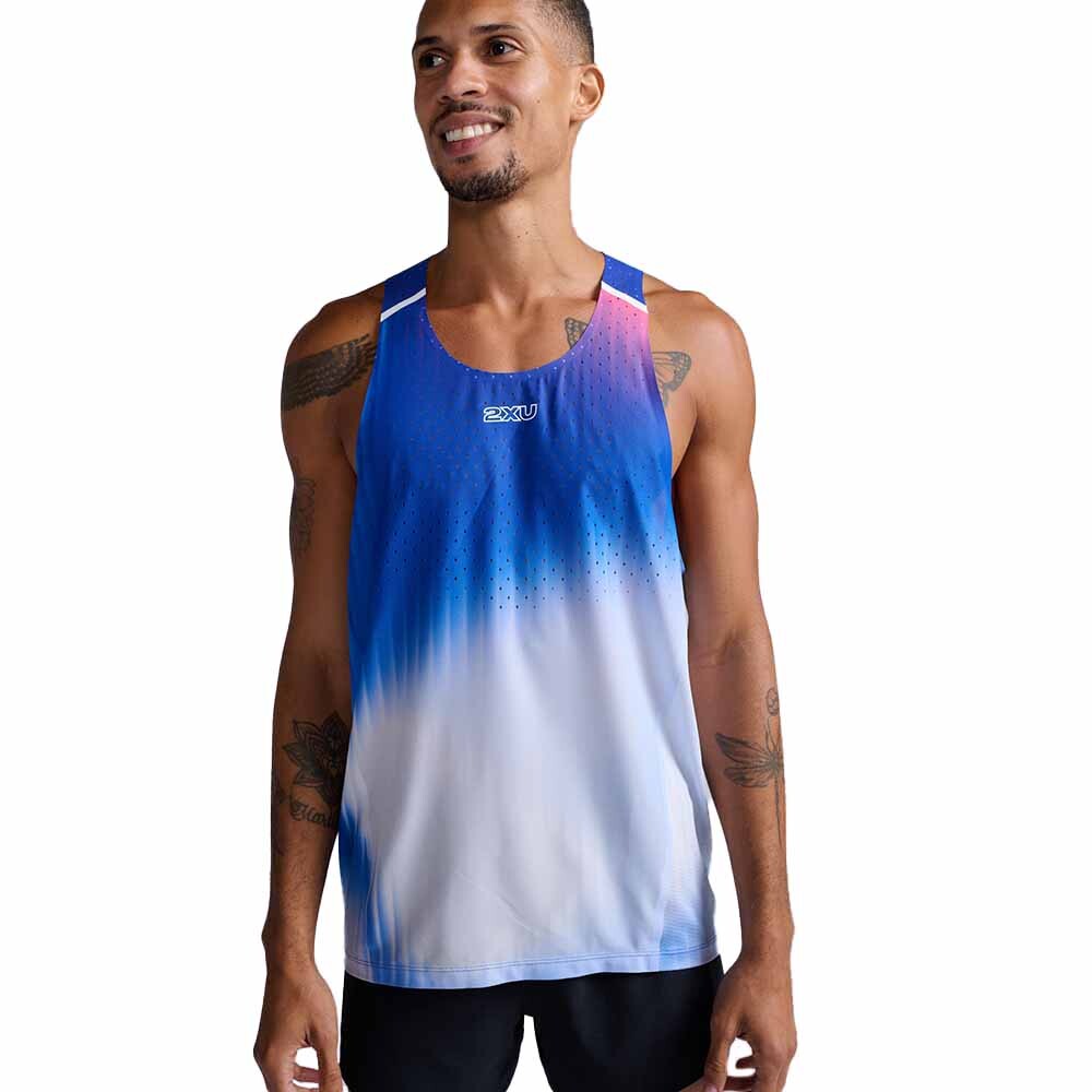 Light Speed React Singlet - Hombre Glass Gradient Surf/white Reflective