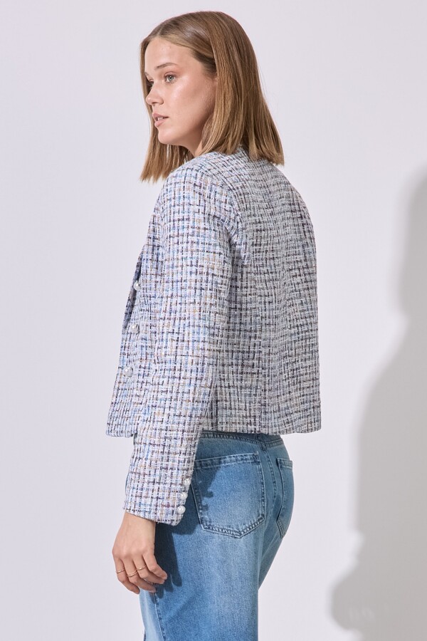 Chaqueta Tweed Lurex AZUL/MULTI