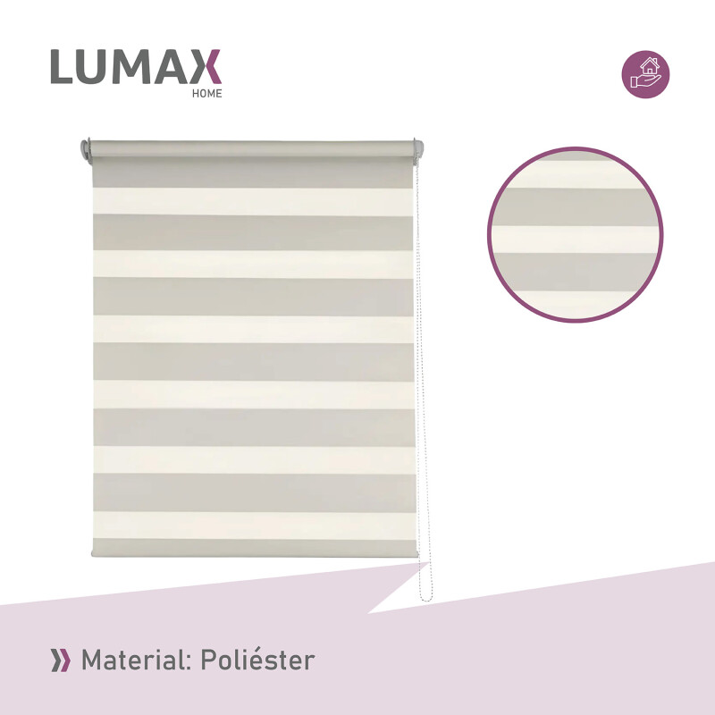 Cortina Roller Zebra Simple Lumax 1.6 X 1.6m Gran Calidad Beige
