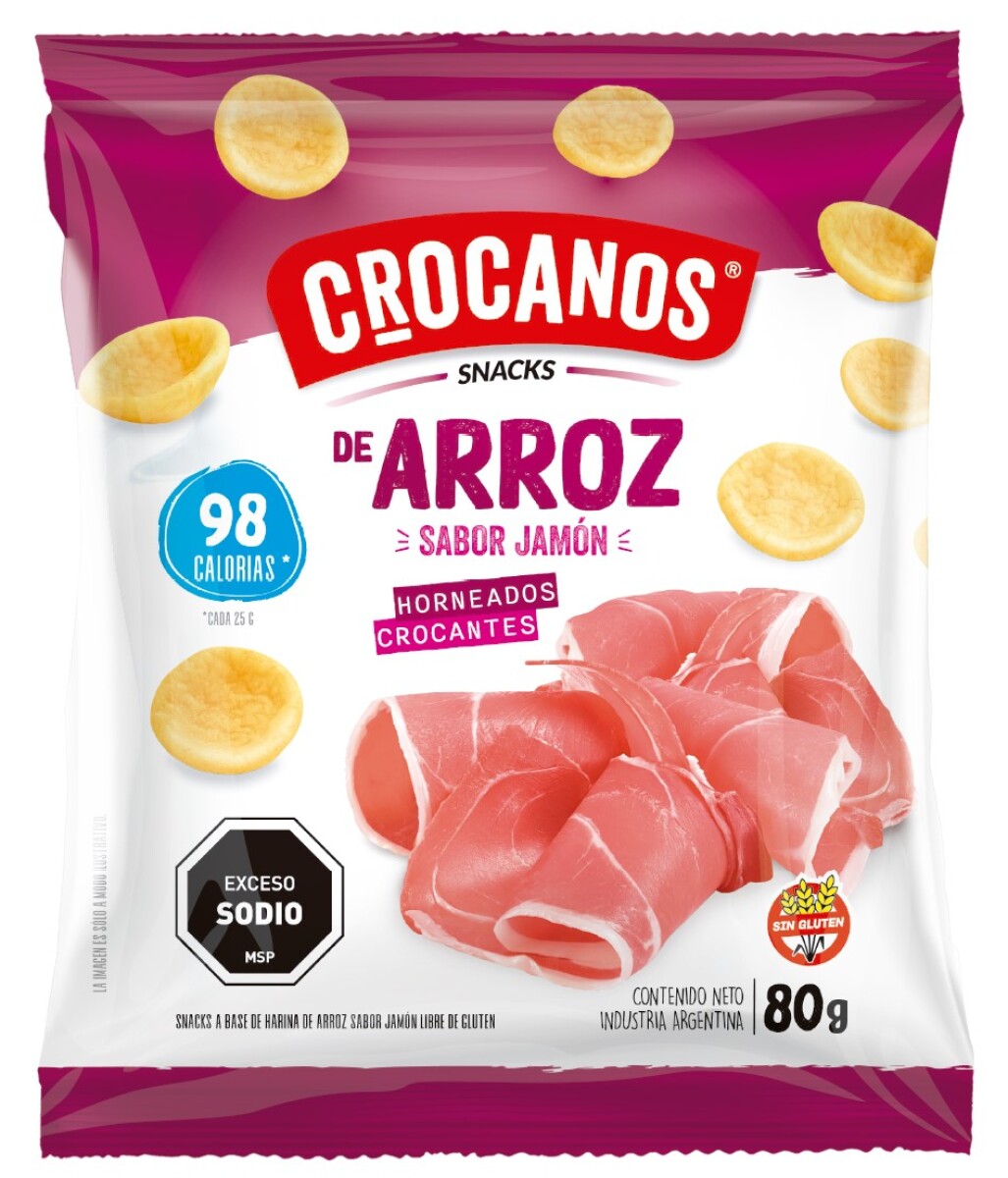 SNACK ARROZ CROCANOS 80G JAMON 