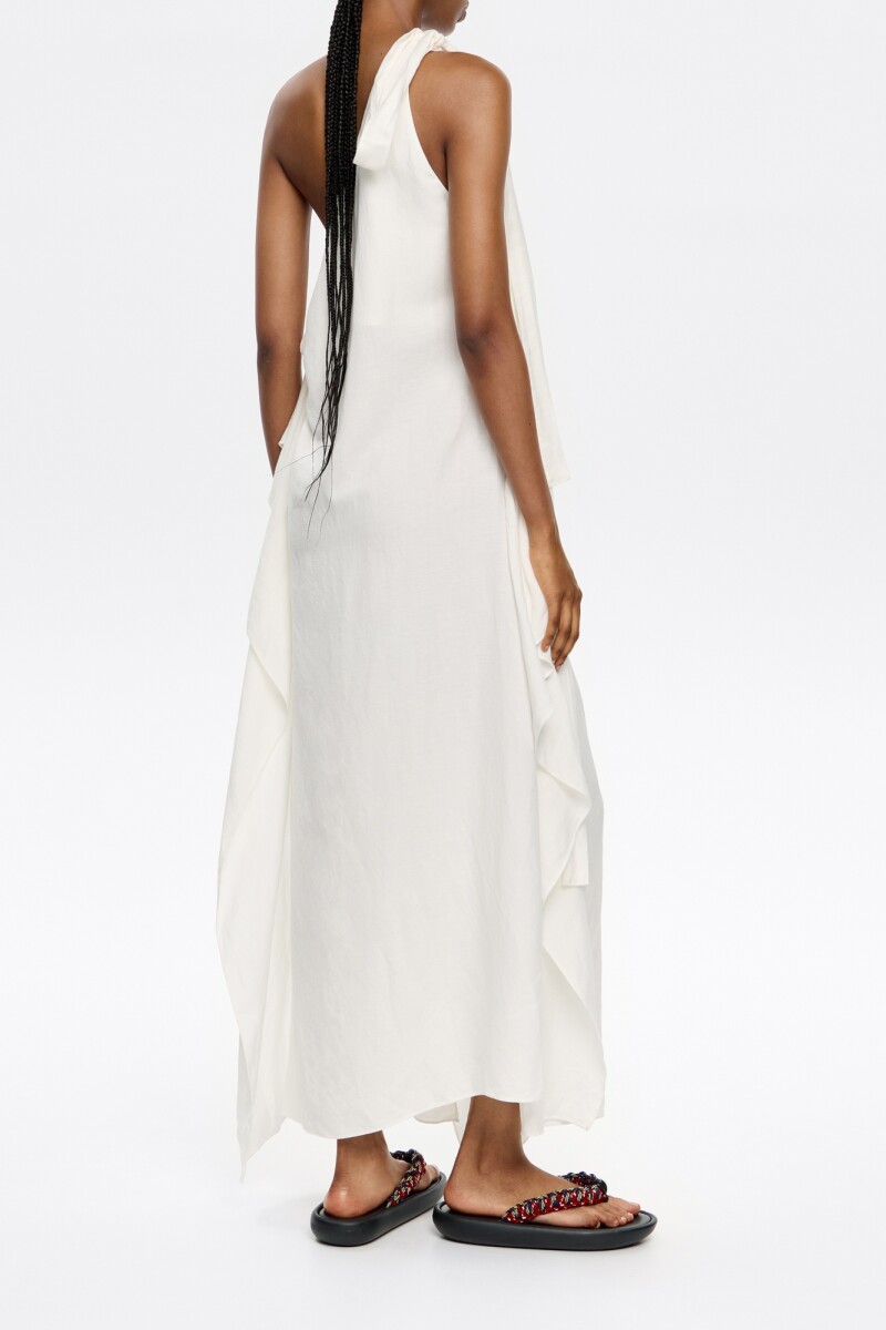 VESTIDO FRUNCIDO Blanco