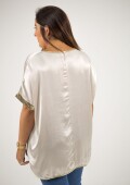 Blusa de seda lisa Blusa de seda lisa