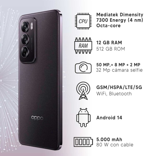 Oppo Reno12 12/512gb 5g + Regalo VIOLETA