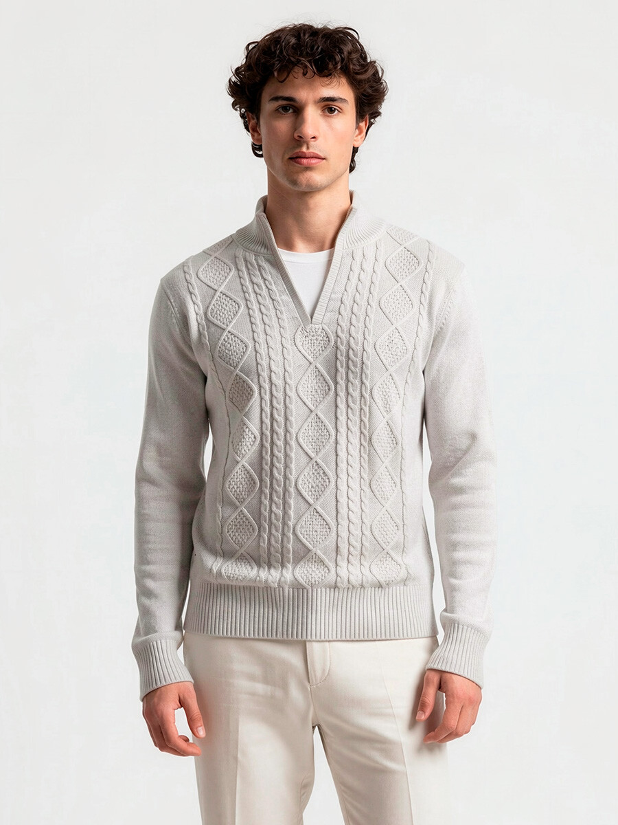 SWEATER TATON TIBET - Gris 