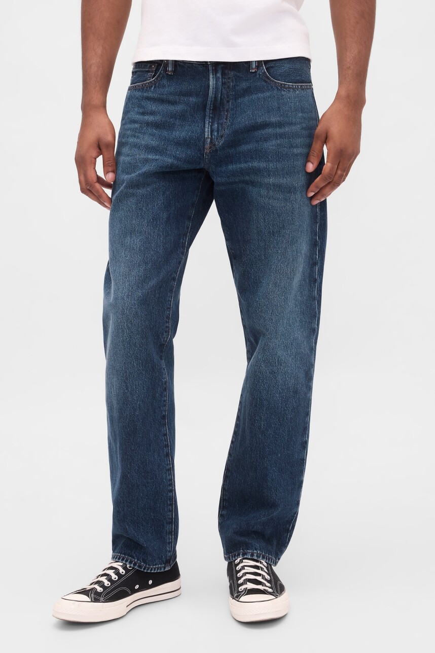 Jean Relaxed Straight Hombre Dark Wash