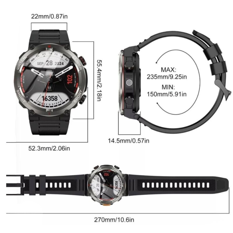 Reloj Inteligente Smartwatch Deportivo Blackview W50PRO Khaki