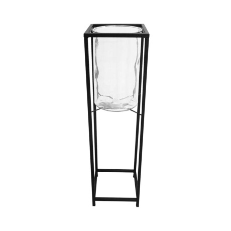 Candelabro Vidrio y Estructura de Metal 76 x 21 cm