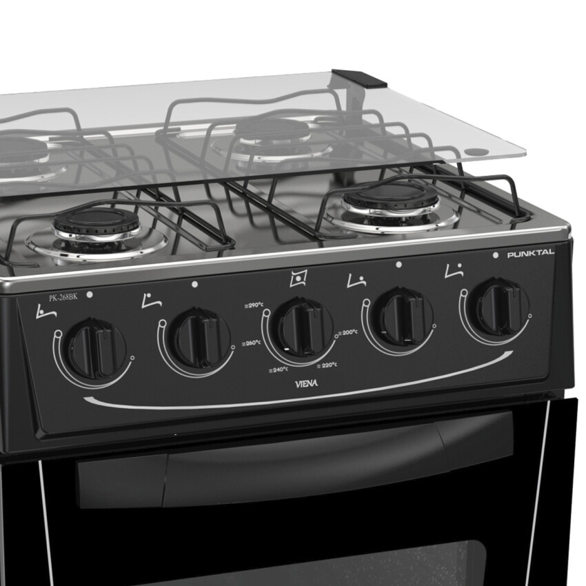 Cocina Punktal 4H PK-268 Negra Cocina Punktal 4H PK-268 Negra