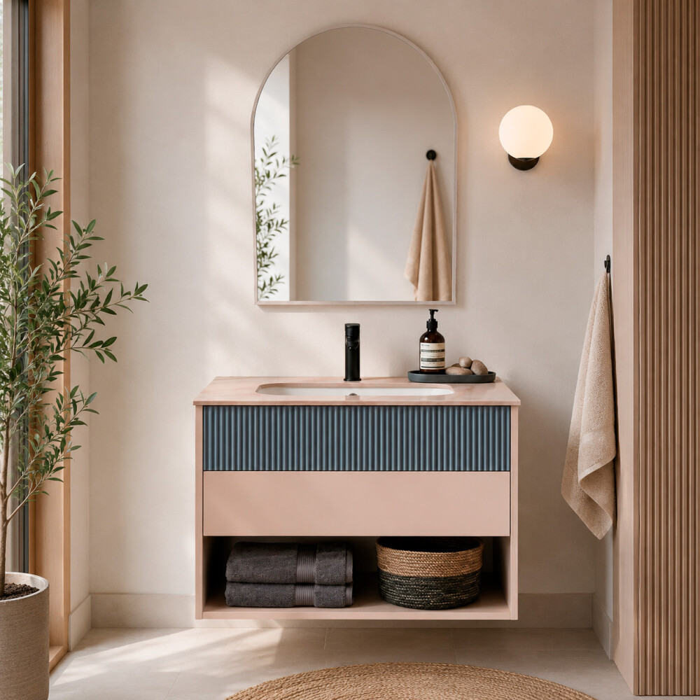CONJUNTO DE BAÑO HABITARE MODELO SY2019-60 / MUEBLE + BACHA + ESPEJO C/ LUZ LED- 60 cm Conjunto De Baño Habitare Modelo Sy2019-60 / Mueble + Bacha + Espejo C/ Luz Led- 60 Cm