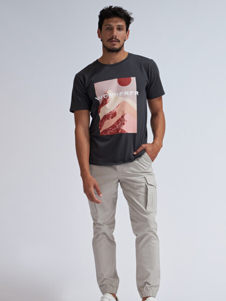 Pantalón cargo jogger Gris Claro