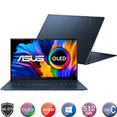 Notebook Asus Zenbook 15,6'' Oled Ryzen 7 16gb 512gb W11 Notebook Asus Zenbook 15,6'' Oled Ryzen 7 16gb 512gb W11