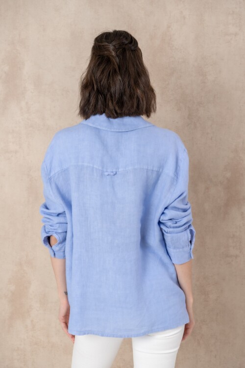 Camisa lino Miya Blue