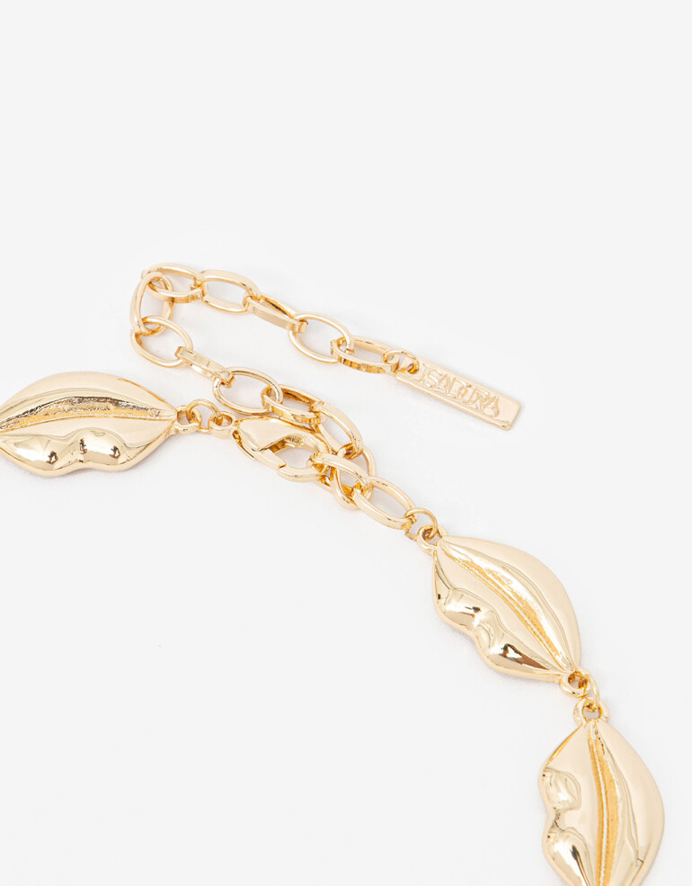 Chokers Metal Choker Boquitas Con Strass - Dorado