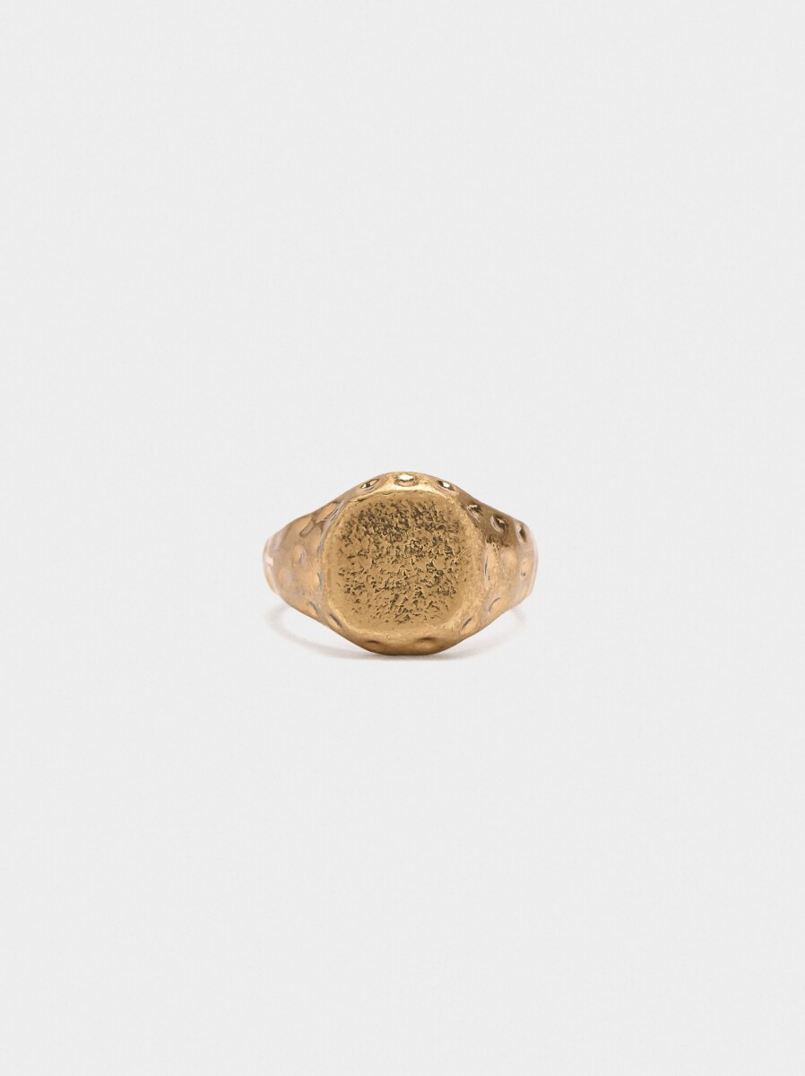 Anillo Sello Para Meñique - dorado 