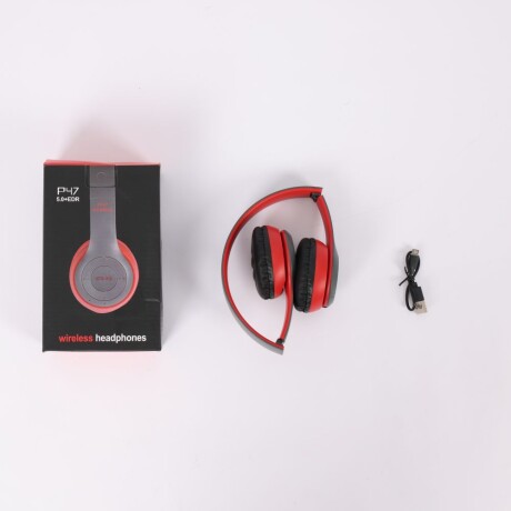 AURICULARES INALAMBRICOS BLUETOOTH P47 DE VINCHA ECONOMICOS ROJO AURICULARES INALAMBRICOS BLUETOOTH P47 DE VINCHA ECONOMICOS ROJO