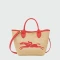Longchamp -Cartera estilo cesta, Le panier pliage Basket Rojo