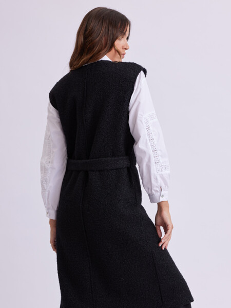 Chaleco boucle Negro