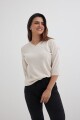 Sweater manga 3/4 BEIGE