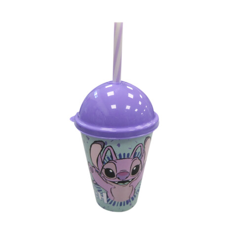 Vaso Plástico Milkshake con Pajita Stitch 280 ml U