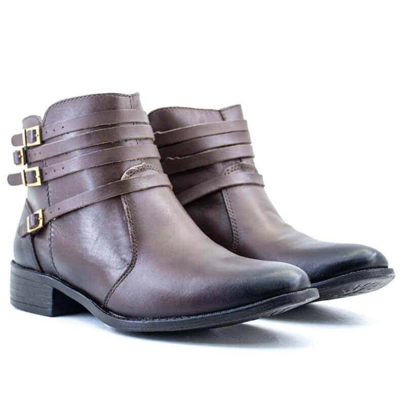 Bota Country con Hebillas de Mujer - 12813 Marron