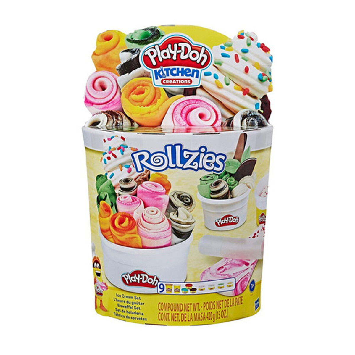 Play-Doh Juego Fábrica de Helados Rollzies con Masas Hasbro - Multicolor 