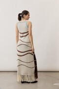 Vestido Ola CRUDO Y TOSTADO