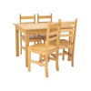 Juego de Comedor Lucia Plus 4 Sillas Madera Natural