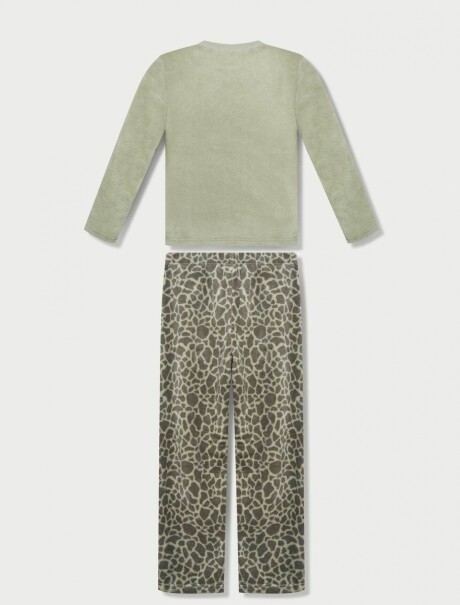 PIJAMA INFANTIL ESTAMPADO VERDE