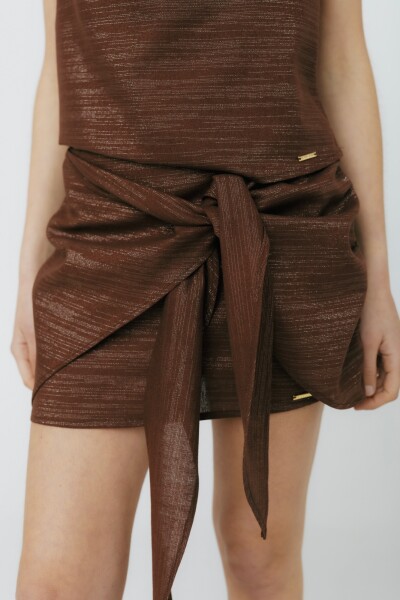 FALDA LAZO LUREX Chocolate