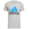 Remera de Hombre Adidas Basic Bos Gris - Azul - Negro