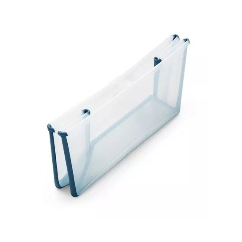 Baño Stokke Flexibath Plegable Transparente y Azul