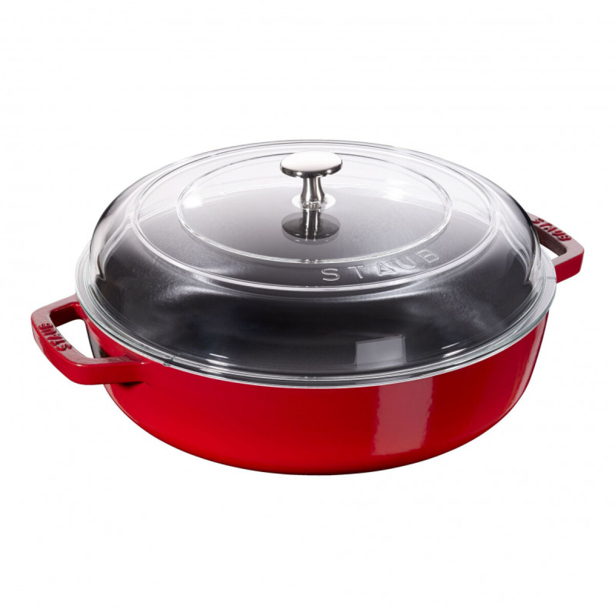Cacerola Cherry Staub 26Cm C/Tapa de Vidrio 