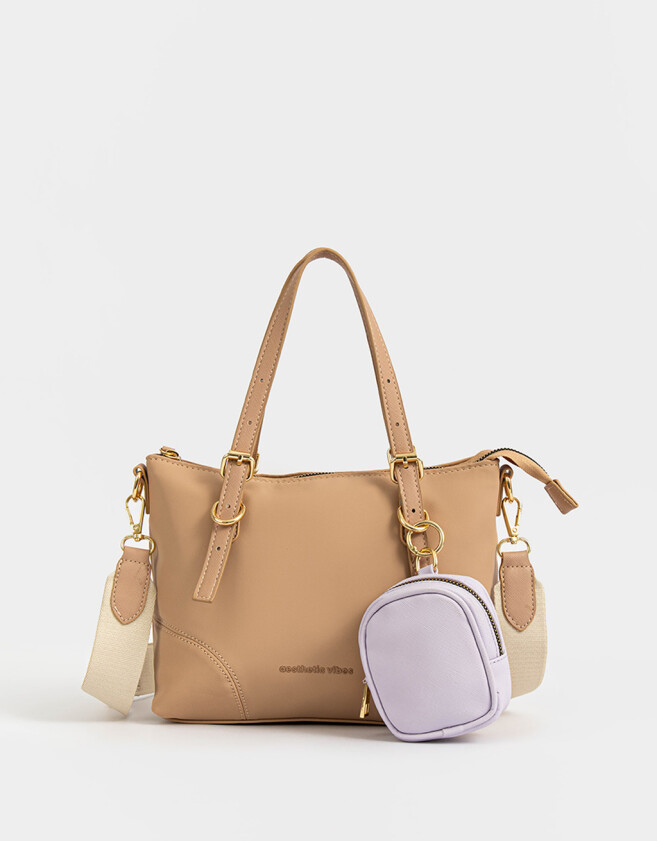 City Sport Cartera City Con Pouch - Marron Beige