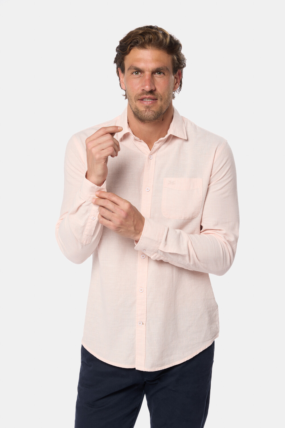 CAMISA DE LINO Rosado