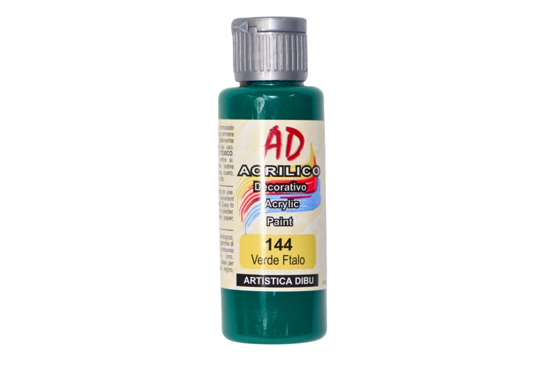 PINTURA ACRILICA ARTISTICA DIBU 60 ML. DIFERENTES COLORES - COLOR VERDE FTALO 144 