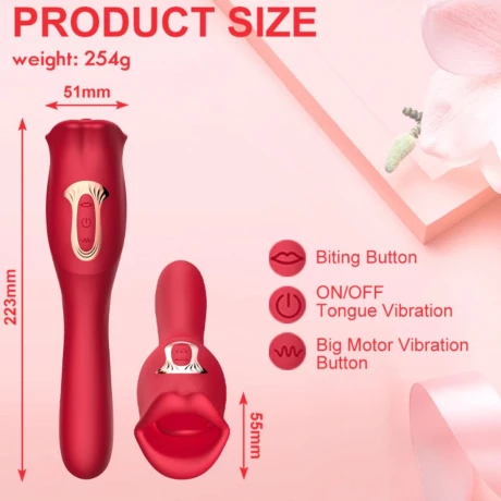 Vibrador Doble Estimulación Con Boca Y Lengua Vibrador Doble Estimulación Con Boca Y Lengua