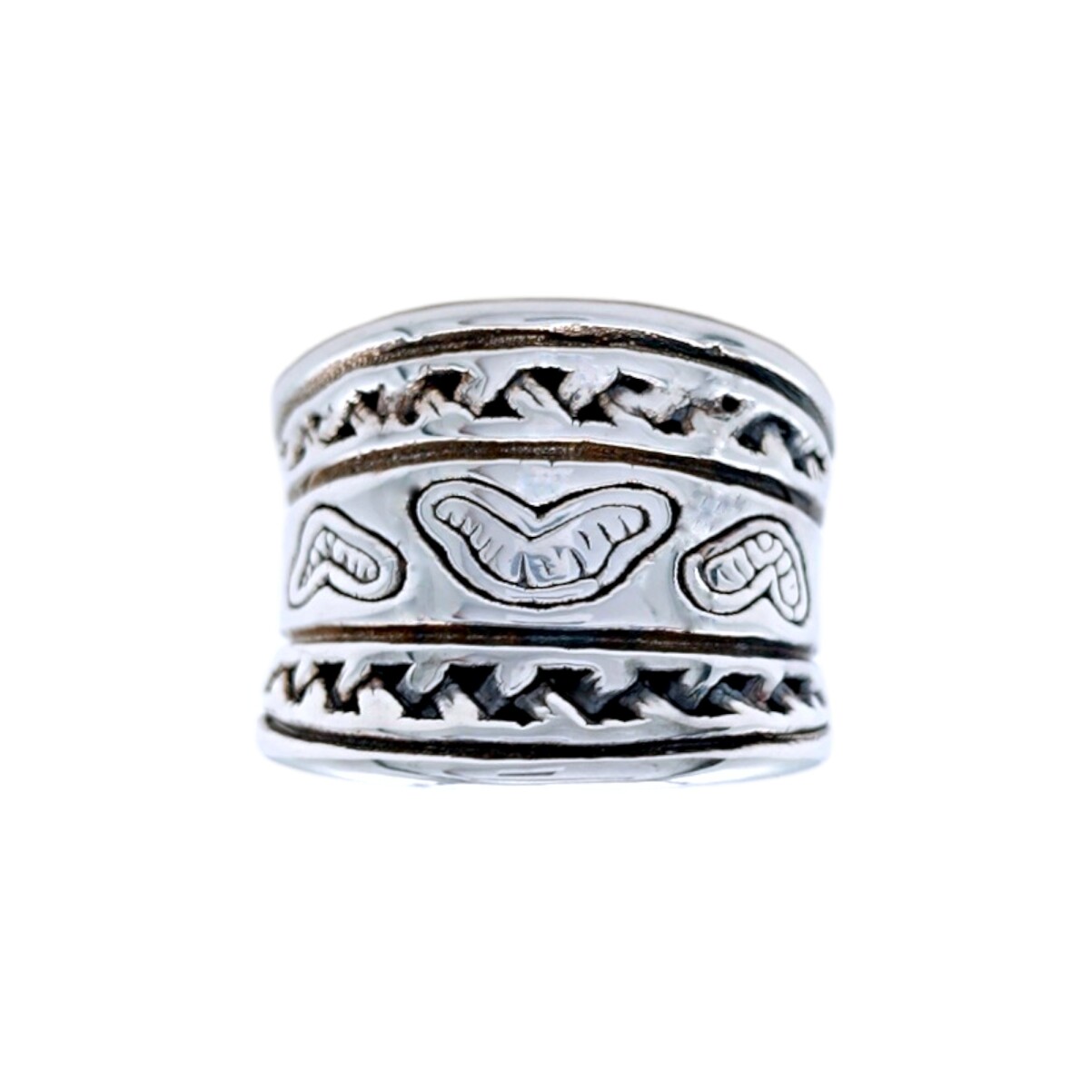 Anillo Labrado-Plata 925 Inflada-Sin Piedra-AN3011 - sinpiedra 