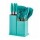 Set Cocina Menage 19Pz Utensillos Cuchillos Tabla c/Soporte Turquesa