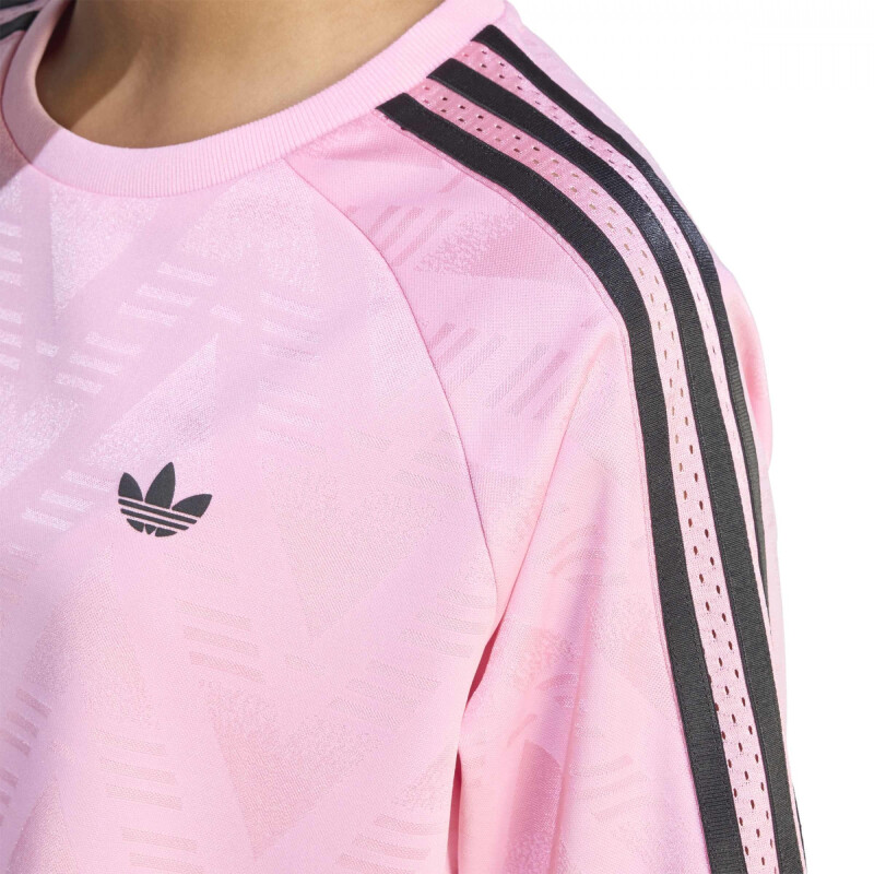 REMERA ADIDAS BOXY JERSEY MUJER KD7832 Rosado-negro